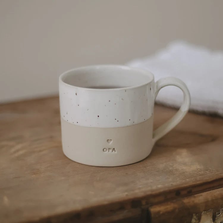 Eulenschnitt Tasse Opa Steingut spülmaschinenfest – jetzt kaufen