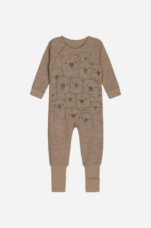 Hust and Claire Moodi Pyjama Merino Bären biscuit mela – jetzt kaufen
